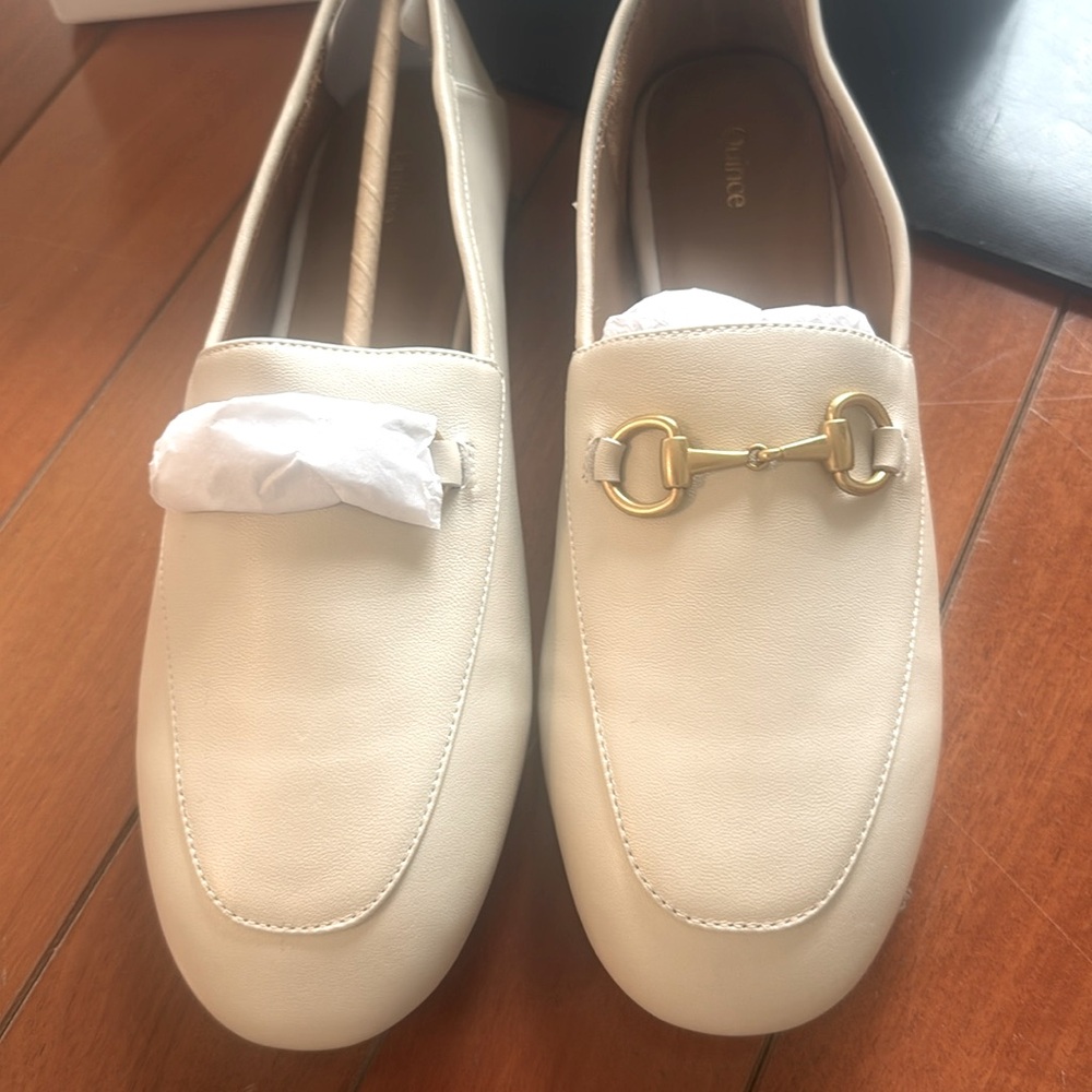 Quince horsebit loafer bone/ivory size 9 NWT